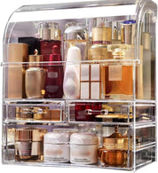 X-Large Acrylic Makeup Organiser Box with Drawers, Waterproof Dustproof Storage Case