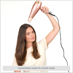 Rose Gold 2100W Professional Ionic Hair Dryer – Fast Drying, 3 Heat & 2 Speed Settings