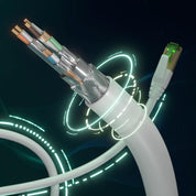 KabelDirekt – Cat 7 Network Cable – 0.5m – 10 Gigabit LAN Cord & Ethernet Cable – Available in 0.25-30m (suitable for high-speed networks, PC, gaming, switch, router and modem, RJ45 – white)