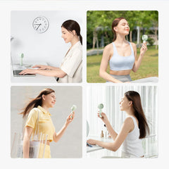JISULIFE Mini Portable Handheld Fan – 5 Speeds, USB Rechargeable