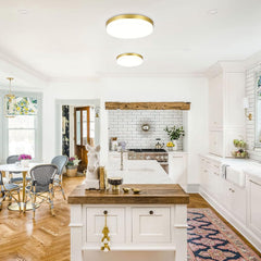 Gold LED Ceiling Light, 36W 4000K Natural White Round Ceiling Lamp 3240LM for Bathroom, Kitchen, Bedroom, Hallway, Utility Room, Laundry, Toilet, Porch, Ø23CM