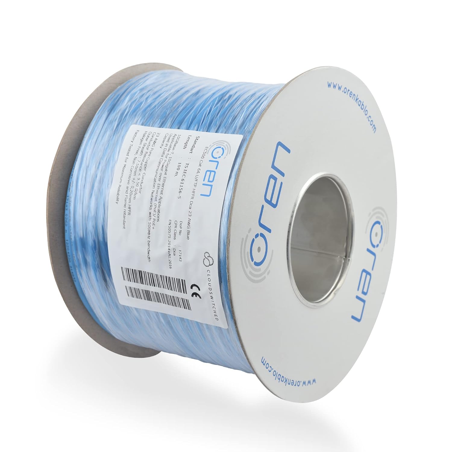 CAT6A 100m Ethernet Cable 23 AWG Pure Copper