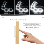 12V COB Cool White LED Strip Lights Kit with Touch & Hand Sweep Dimmer Switch