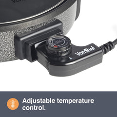 1.5L Electric Multi Cooker Pan – 30cm Non-Stick Frying Pan with Lid, Adjustable Temperature Control, 1500W
