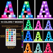Color Changing LED Marquee Letter C Light