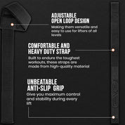 Gel Padded Weight Lifting Straps – Non-Slip Gym & Powerlifting Wrist Support