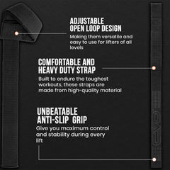 Gel Padded Weight Lifting Straps – Non-Slip Gym & Powerlifting Wrist Support