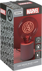 Paladone Marvel Avengers Decorative LED Neon Bulb Lamp - E27 Glass Lightbulb, Officially Licensed Superhero Gift, Fun Light for Bedrooms & Homes