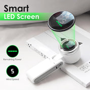 Portable Handheld Mini Turbo Fan – 5 Speeds USB Rechargeable