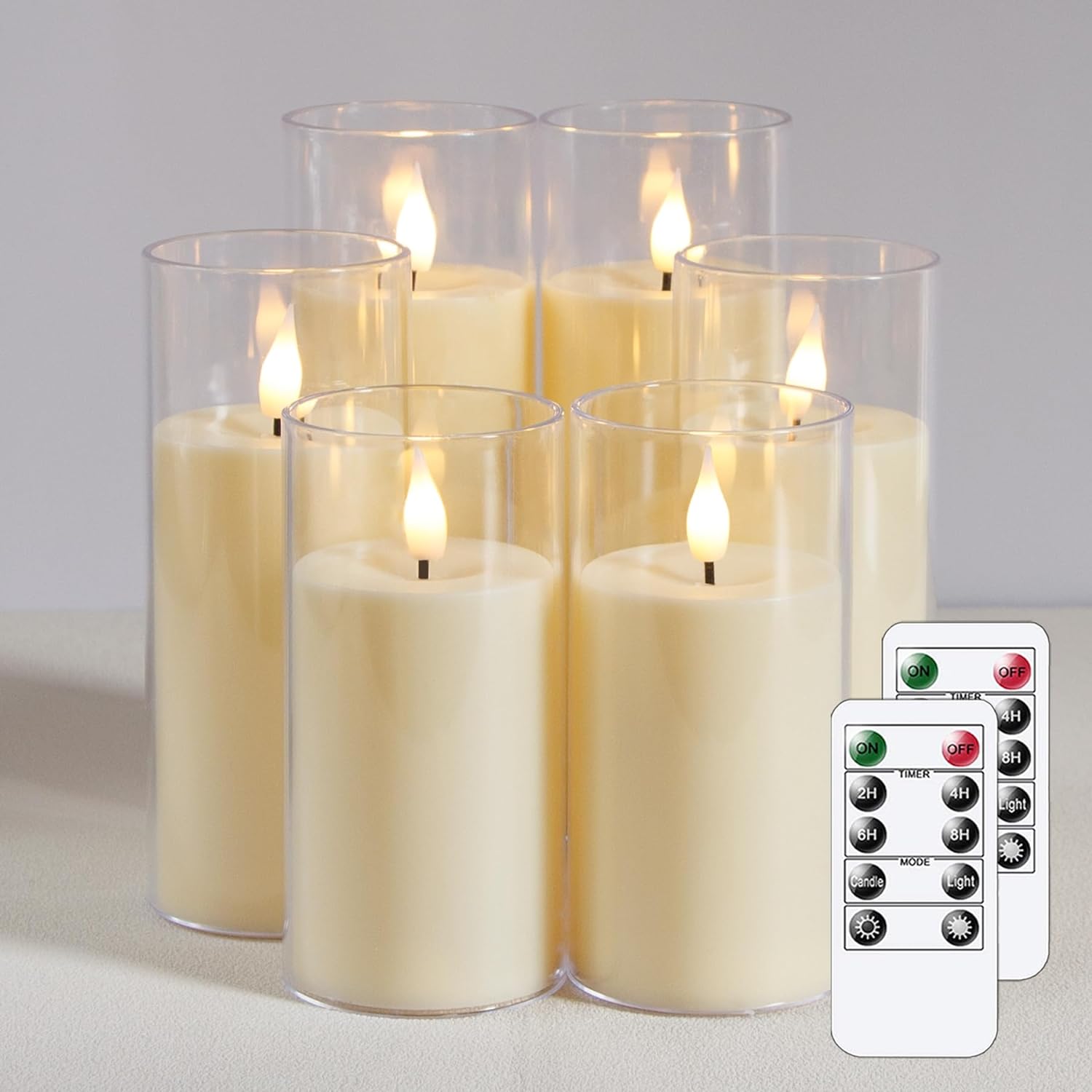 Flameless LED Candles – Flickering Real Wax, Faux Wick, with Timer and Remote