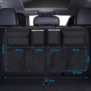 Car Boot & Seat Back Organiser – Waterproof Multi-Pocket Travel Storage