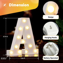 LED Light Up Marquee Letter Y – Cool & Warm White