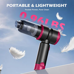 Handheld Car Vacuum Cleaner 15000Pa 4-in-1 Cordless (Pink)