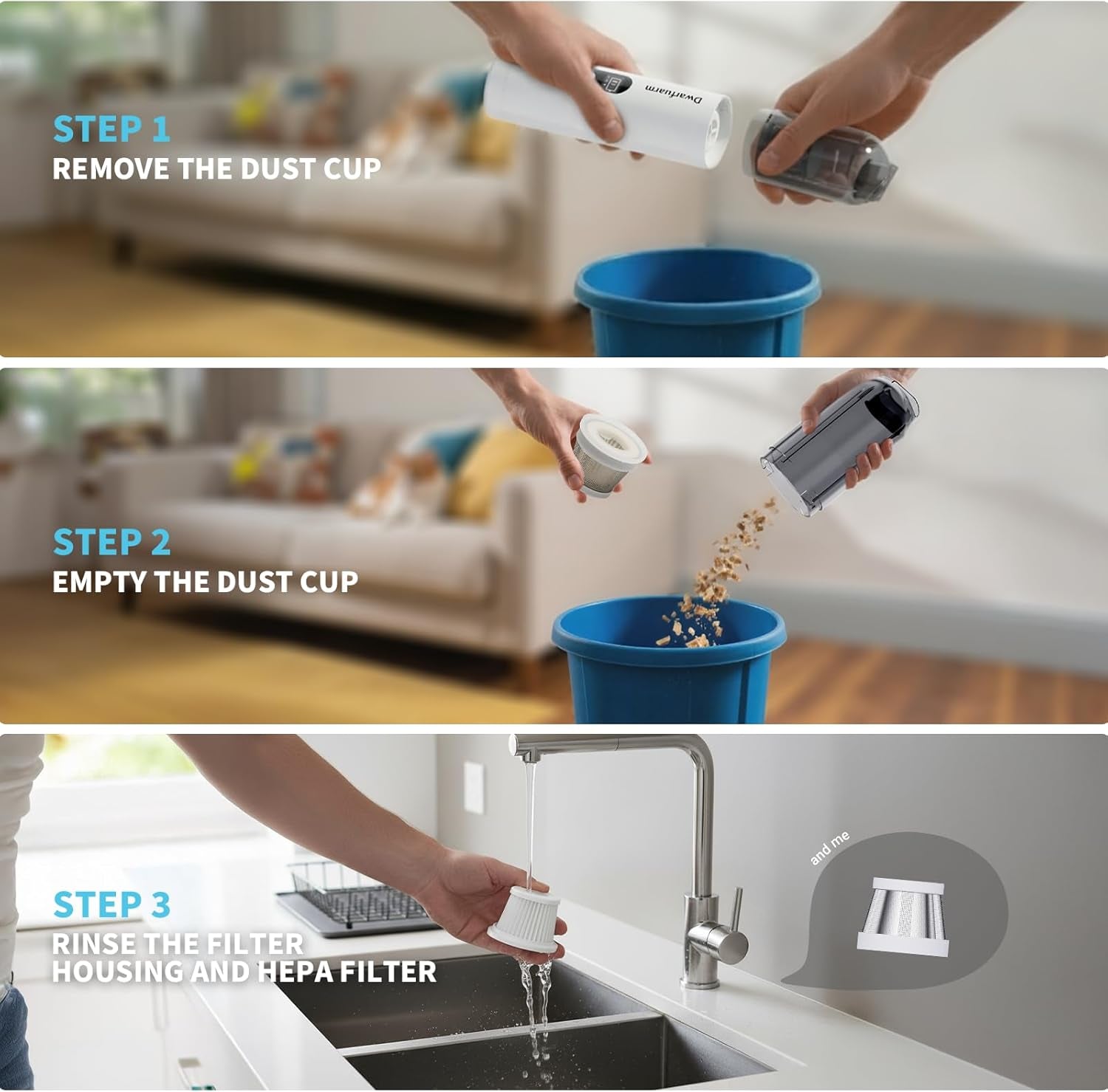 Dwarfuarm 5-in-1 Cordless Car Vacuum Cleaner