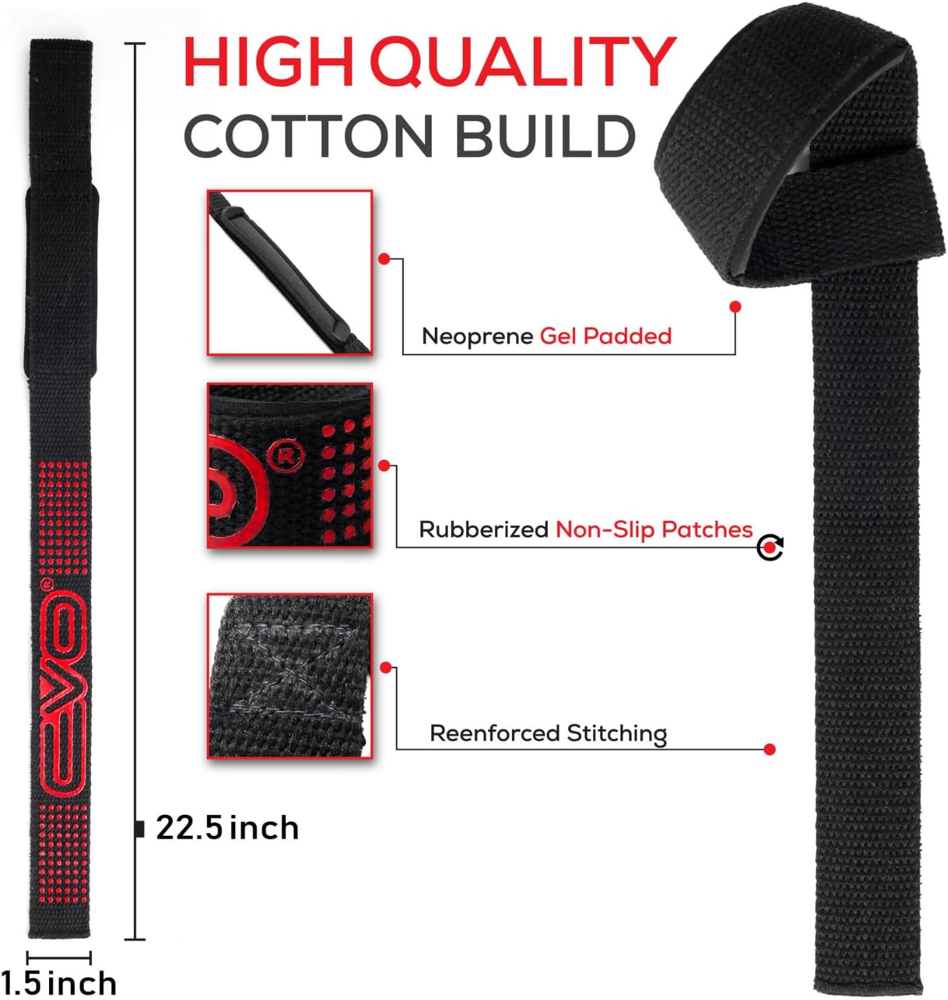 Anti-Slip Weight Lifting Straps – Gel Padded Wrist Support for Men & Women