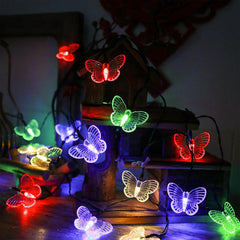 Butterfly Fairy Lights – 6m 40 LED Battery-Operated String Lights for Indoor/Outdoor Home, Bedroom, Garden, Wedding, and Party Decor (Colorful)