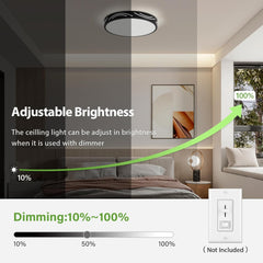 Dimmable LED Ceiling Light Flush Mount, 5CCT Round Fixture