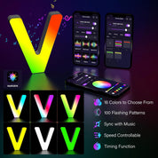 LED Letter Light V USB Powered Color Changing Night Light