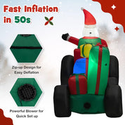 COSTWAY Inflatable Santa Claus with LED Lights – Christmas Decor