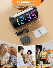 RGB Nightlight Digital Alarm Clock – Dual Alarm, Large Display, Snooze, Adjustable Brightness