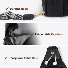 Anti-Theft Crossbody Bag for Women – Small RFID Shoulder Bag with Secure Zippers