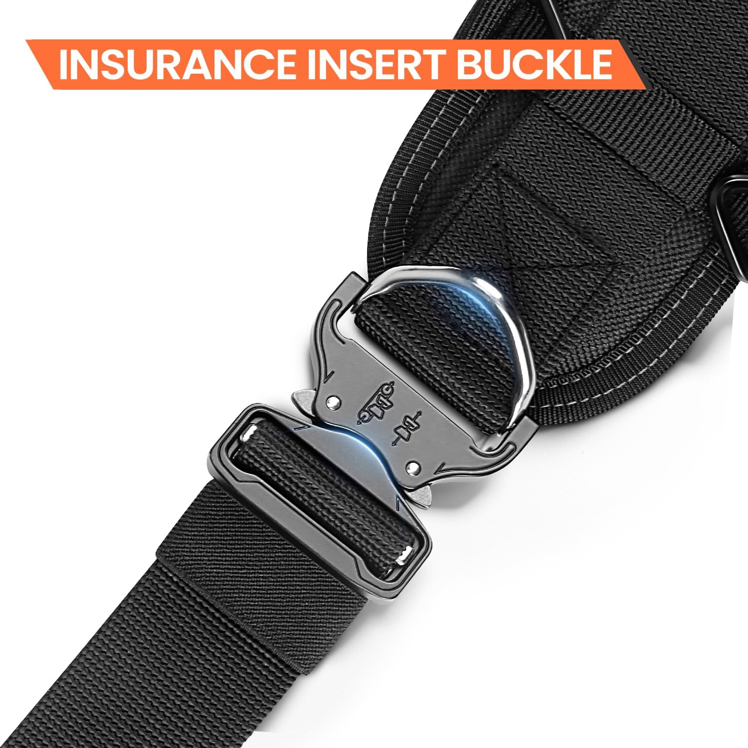 Padded 36'' Tool Belt for Men, Adjustable Work Belt with Heavy Duty Buckle Back Support for Carpenters, Electricians & Gardeners