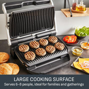OptiGrill Plus XL Electric Grill – 9 Auto Cooking Programs, Non-Stick Removable Plates, Stainless Steel