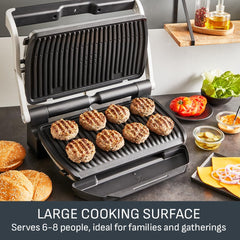 OptiGrill Plus XL Electric Grill – 9 Auto Cooking Programs, Non-Stick Removable Plates, Stainless Steel