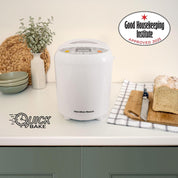 Hamilton Beach Bread Maker – 19 Programmes, 3 Loaf Sizes, Gluten-Free, Timer, Keep Warm, Adjustable Crust Control – White