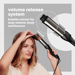 Volume & Shape Ceramic Hot Brush – 38mm Barrel, Retractable Bristles, Adjustable Heat