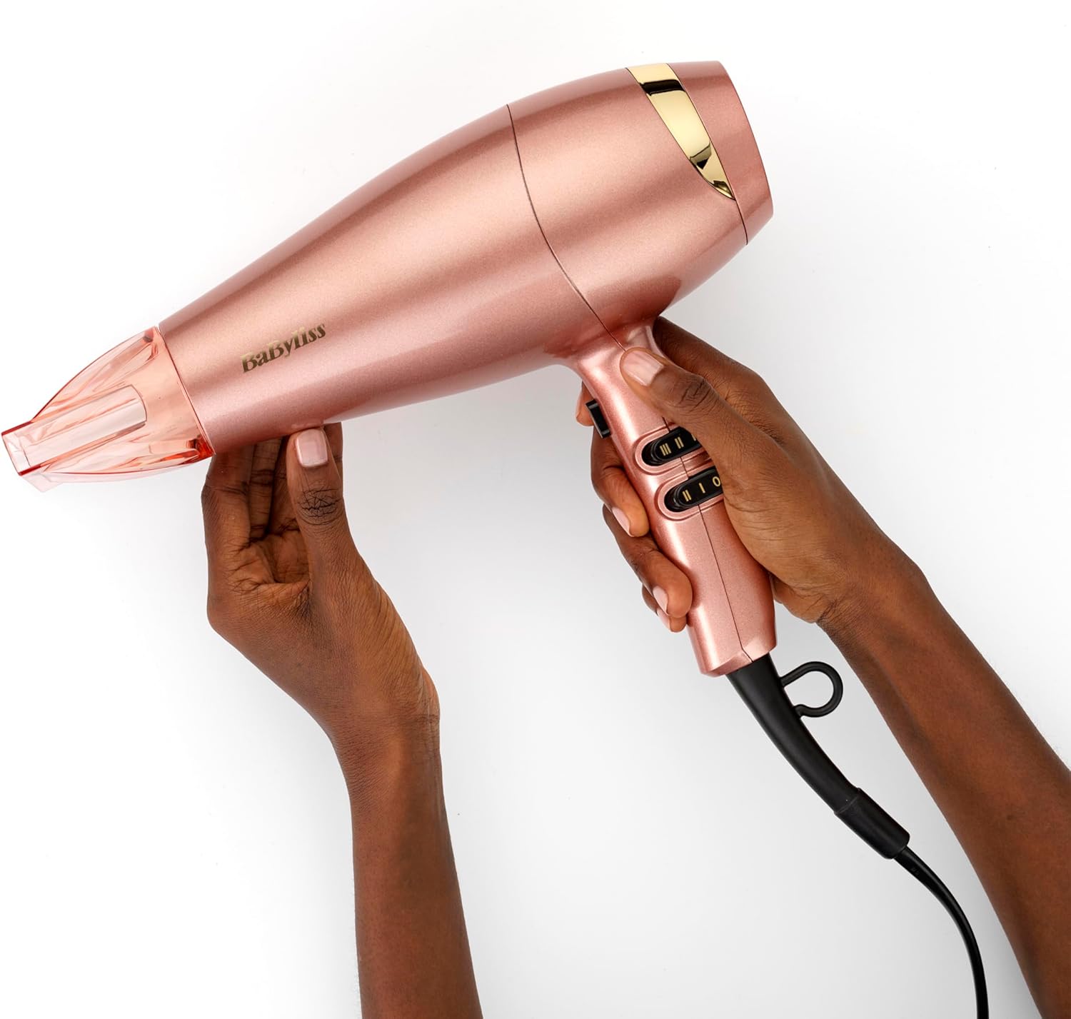 Rose Gold 2100W Professional Ionic Hair Dryer – Fast Drying, 3 Heat & 2 Speed Settings
