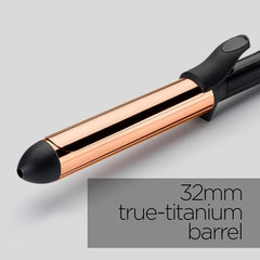 Titanium Brilliance Curls – 32mm Hair Curler for Large Curls & Soft Waves, 6 Heat Settings