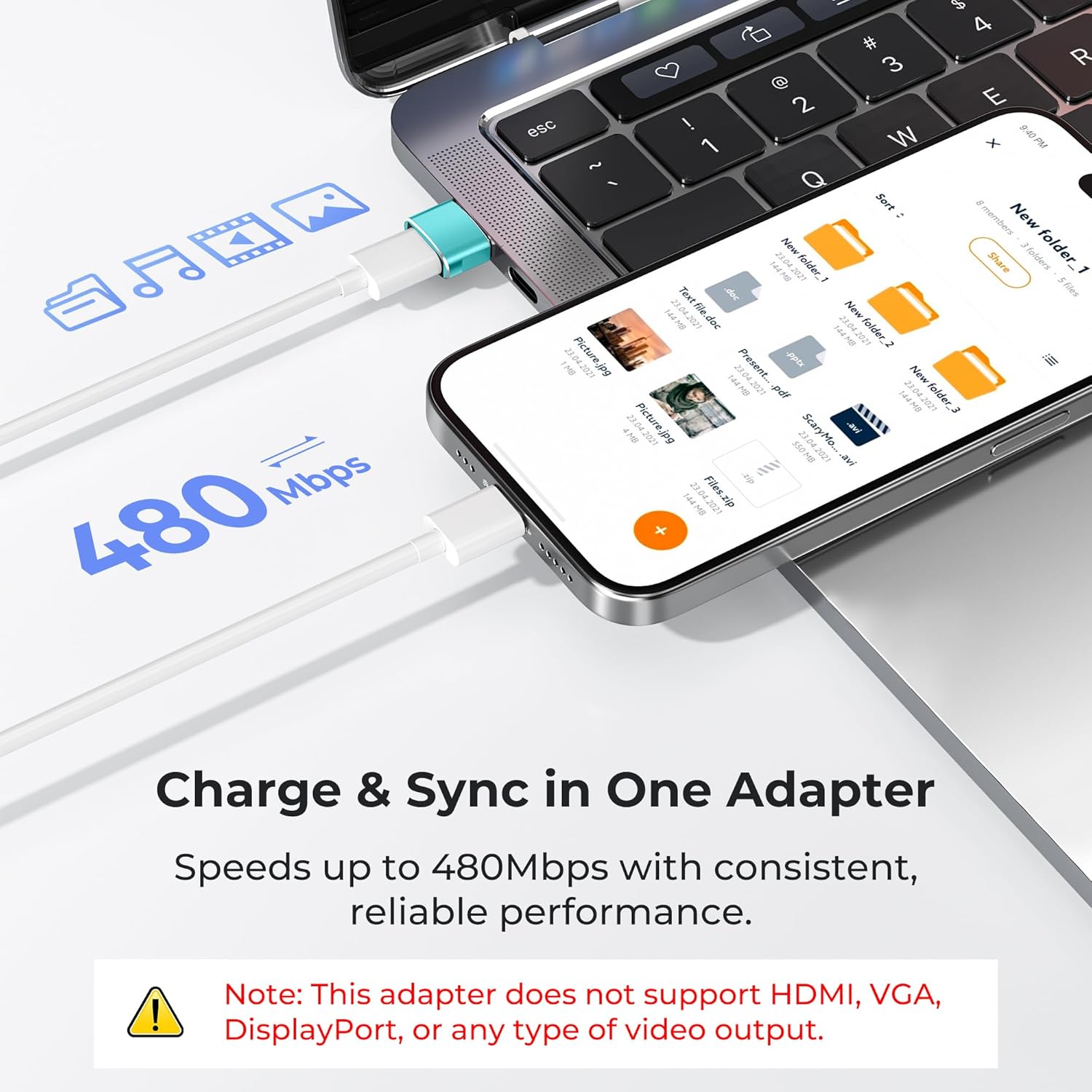 Green USB to USB-C Adapter 3-Pack – Type-C Female to USB-A Male Charger Converter for iPhone 11–16 Pro Max/Plus, Apple Watch Ultra/8/7, AirPods 2/3, iPad 8th–10th Gen, Air 4/5, Mini 6