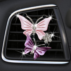 Dual Butterfly Car Vent Clip – Aromatherapy Air Freshener Perfume, Lake Blue