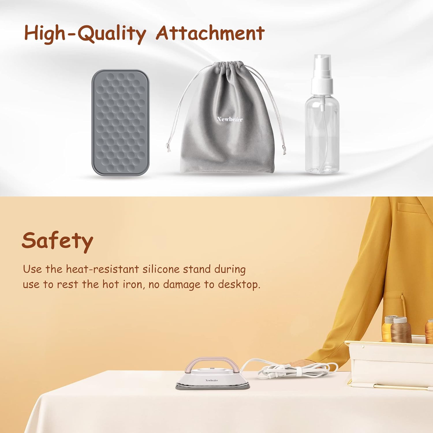 Mini Travel Iron Dual Voltage Ceramic Soleplate