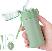 150ml Mini Stainless Steel Water Bottle – Leakproof, Insulated, BPA-Free with Straw
