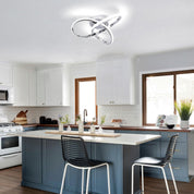 Dimmable LED Ceiling Light 42W – Modern Silver 40cm Lamp with Remote