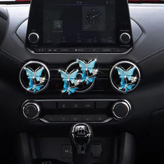 Dual Butterfly Car Vent Clip – Aromatherapy Air Freshener Perfume, Lake Blue