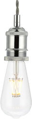 Light bulb with metallic base on a white background