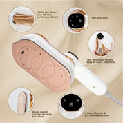 Travel Iron Portable Handheld Clothes Steamer for Wrinkle-Free Clothes On the Go - Steam Generator Iron Ideal Travel Essentials for Travel & Home Use (White)