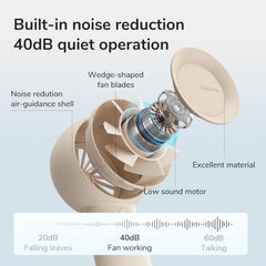 JISULIFE Handheld Turbo Fan [16H Max Cooling Time] Mini Portable Hand, 4000mAh USB Rechargeable Personal, Battery Operated Pocket Fan with 5 Speeds for Travel/Outdoor/Home/Office - Brown