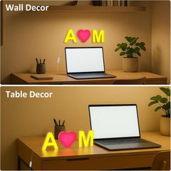 LED Light Up Letter F USB Colour Changing Night Light
