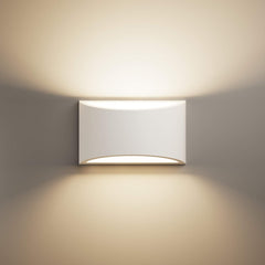 Up/Down Gypsum Plaster Indoor Paintable Wall Uplight G9 Sconce Light Fitting White (No LED Bulb)