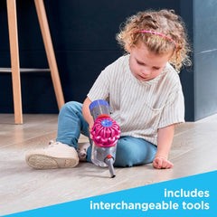 Casdon Dyson Cordless Toy Vacuum Cleaner for Kids – Realistic Role Play, Interactive Official Dyson Design, Pink, Ages 3+