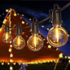 8.8M/28.9FT Outdoor String Lights Mains Powered with 12+1 Shatterproof Bulbs IP54 Waterproof Garden Festoon Lights for Backyard Patio Wedding Party