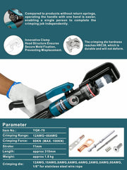 Hydraulic Crimping Tool 12 AWG–2/0 AWG with Dies