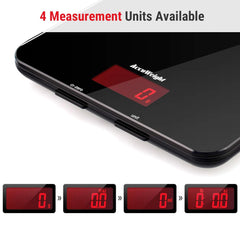ACCUWEIGHT 201 Digital Kitchen Scale, 11lb/5kg Glass Platform with LCD Display