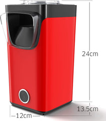 Gadgy 1100W Popcorn Maker – Sweet & Salty Hot Air Pop Corn Machine, Compact Silver
