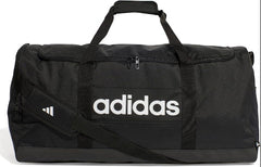 Unisex Linear Duffel Bag – Black/White, Stylish Essentials Travel & Gym Bag