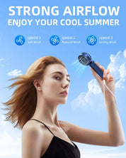 Foldable Mini Handheld Fan 1800mAh Deep Blue